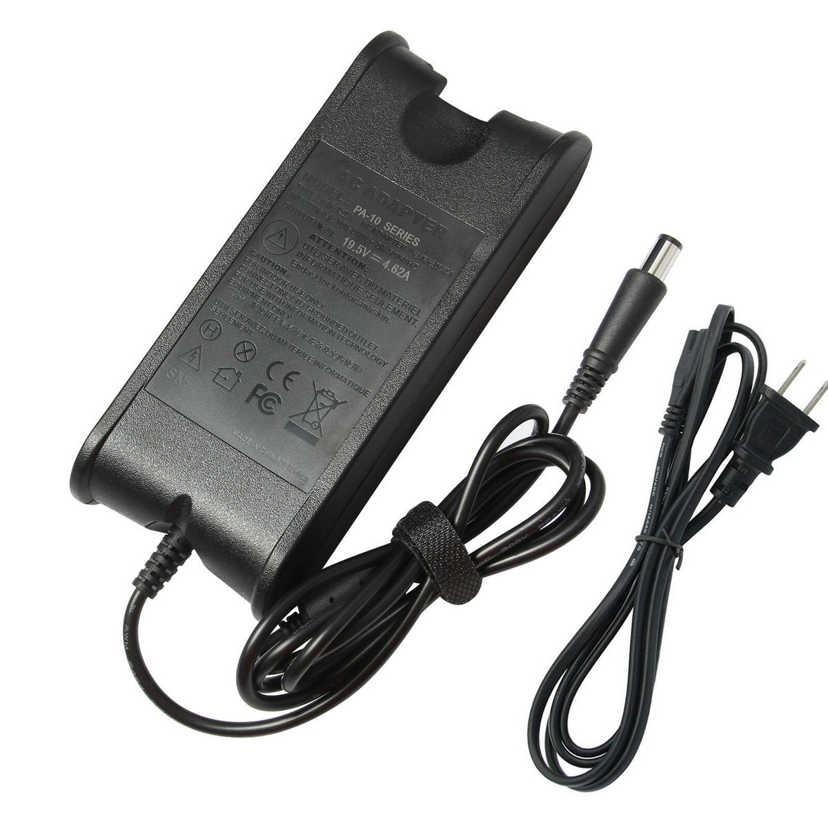 90W AC Power Adapter & Charger For Dell Laptops (PA-10 Family) - Includes Cable, 5-Year Warranty