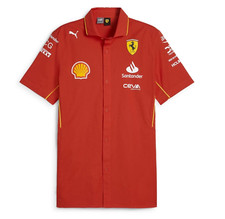 Men's PUMA Scuderia Ferrari F1 Team Short Sleeve Shirt 763601 01 Size L