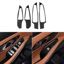 Carbon Fiber Window Lift Switch Panel Frame Cover For BMW 3 Series G20 G28 19-20