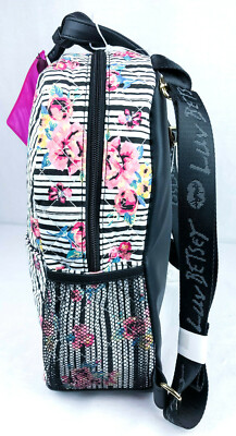 Luv Betsey Johnson LBLIZZY Quilted Backpack Floral on Blk  display picture 2