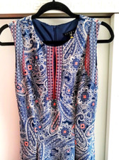 Tiana B Women's Summer Dress - Size 6 Sleeveless Made in USA - Floral & Paisley