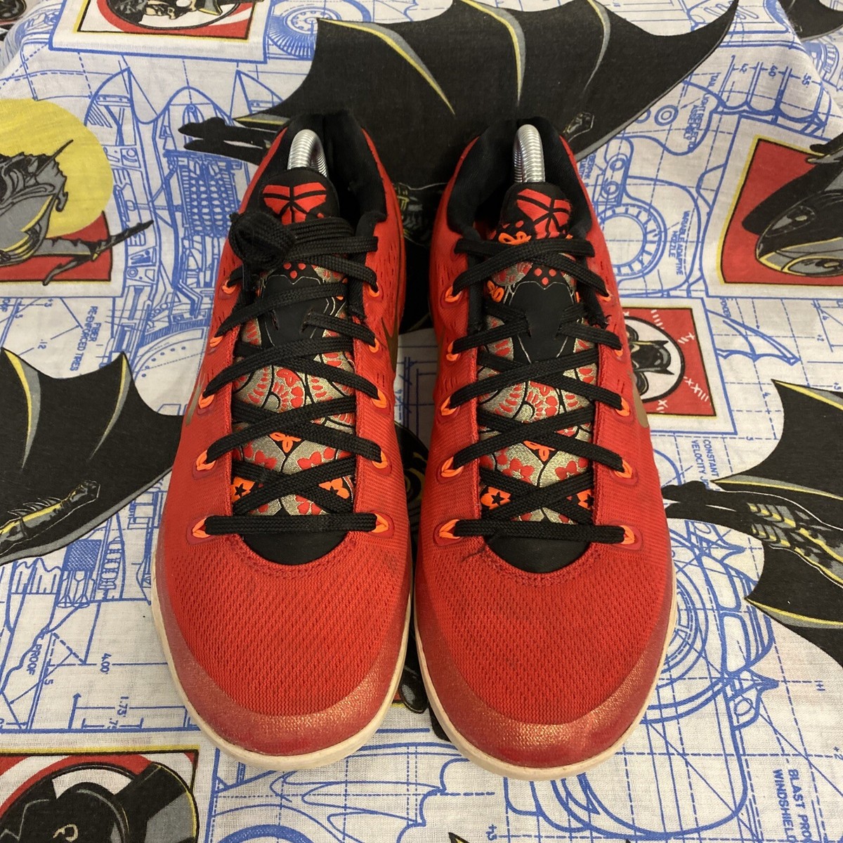 Nike Kobe 9 XI China Pack Shoes Men's Size 8.5 Red Metallic