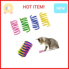 YULOYI Cat Spring Toys 30 Packs, Plastic Colorful Springs Cat Toys Cat Kitten