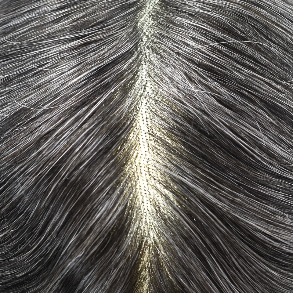 男式 Toupee Hairpiece Fine Mono Hair System Replacements Poly Skin Pu 男式假发 — 第 2/4 张图片