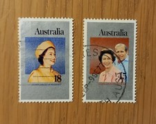 Complete Australia used stamp set: 1977 Queen Elizabeth II Silver Jubilee