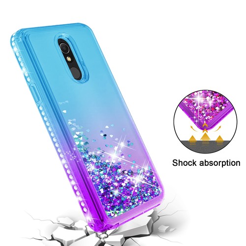 For LG Stylo 5/5 Plus Liquid Dynamic Glitter Bling Cover Case + Screen Protector - Picture 35 of 35