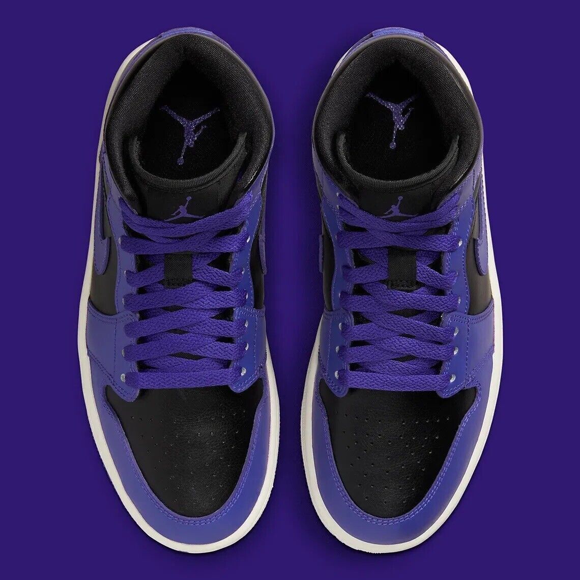 Nike Air Jordan 1 Mid Dark Concord Purple Black Sneakers
