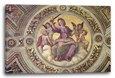 Tela/Cornice Raphael - Affresco soffitto, dettaglio, scena: Justitia, Tondo