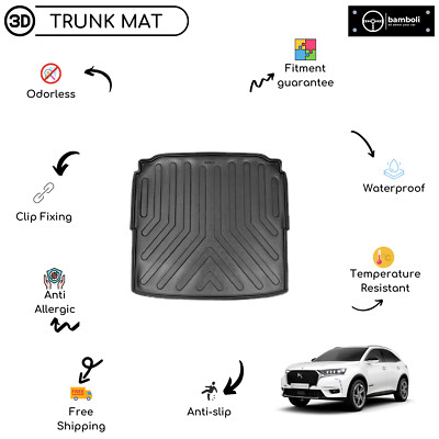 Vehicle Specific Rubber Trunk Mat Cargo Liner for Ds 7 Crossback Lower 2018 - Up