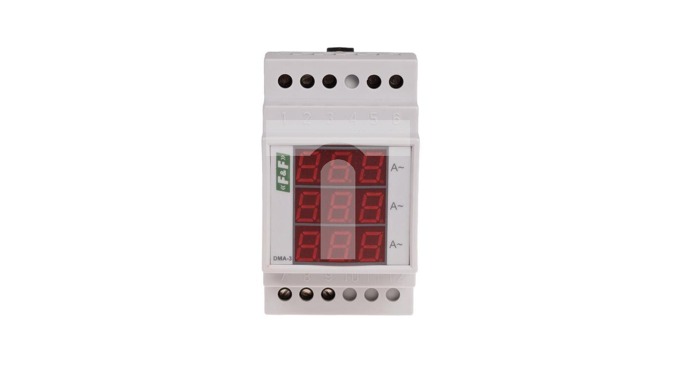 3-phase modular 0-20A digital ammeter for direct measurement DMA-3 20A /T2UK
