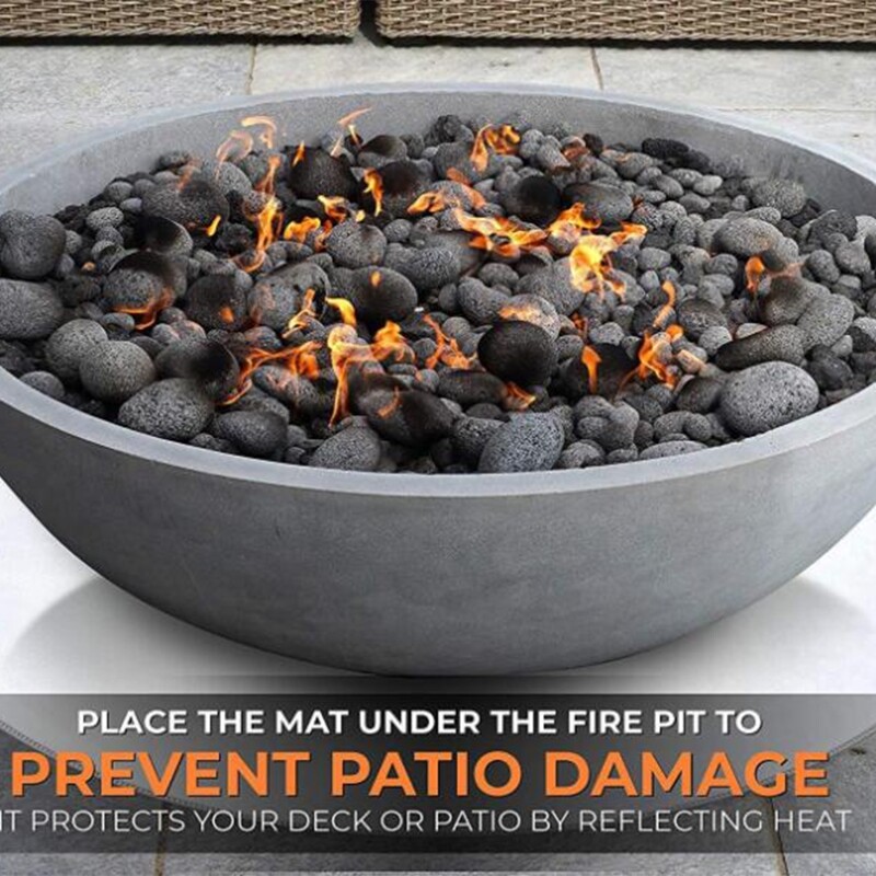 Deck Protector Fire Pit High Temp Mat Grill Mat Heat Shield Fire Resistant  Pad | eBay
