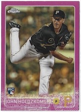 2015 Topps Chrome Pink Refractor #128 John Holdzkom - Pirates