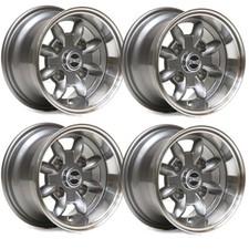 ULTRALITE CLASSIC MINI 10" x 6J ET-3 4x101.6 GUN METAL ALLOY WHEELS SET Z0709