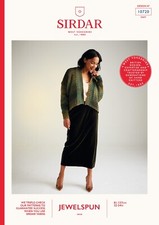 Sirdar Jewelspun Aran Knitting Pattern - 10720 Ladies Edge to Edge Cardigan