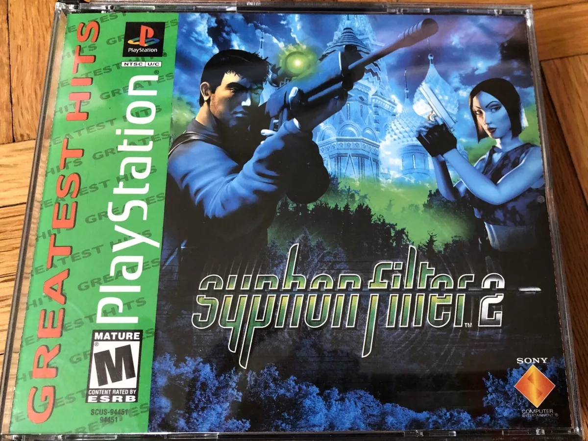 Syphon Filter 2 Greatest Hits PS1 PlayStation Complete w/ Case & Manual  TESTED