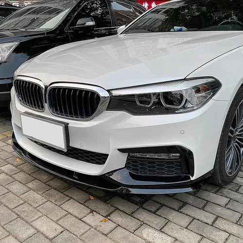 Spoiler anteriore labbro adatto per BMW Serie 5 G30 G31 con pacchetto M 2017-2020 carbon look - Foto 4 di 15