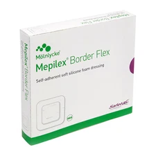 Mepilex Border Flexible Self-Adherent Absorbent Bordered Foam Dressing, 6" x 6"