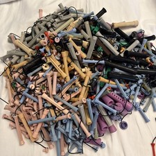 Vtg Lot of 450 /- Mixed Hair Rollers Curlers Plastic Perm Rods Elastic READ
