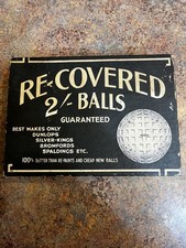Vintage Antique Old Sport Reproduction Golf Ball Box Mesh Cover with Brand Names