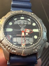 Citizen Aqualand Duplex Titanium Dive Watch C506-Q00711 TA - New Battery