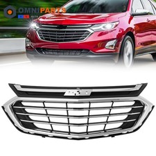Mesh Front Upper Bumper Grille W Chrome Trim For 2018-2021 Chevrolet Equinox
