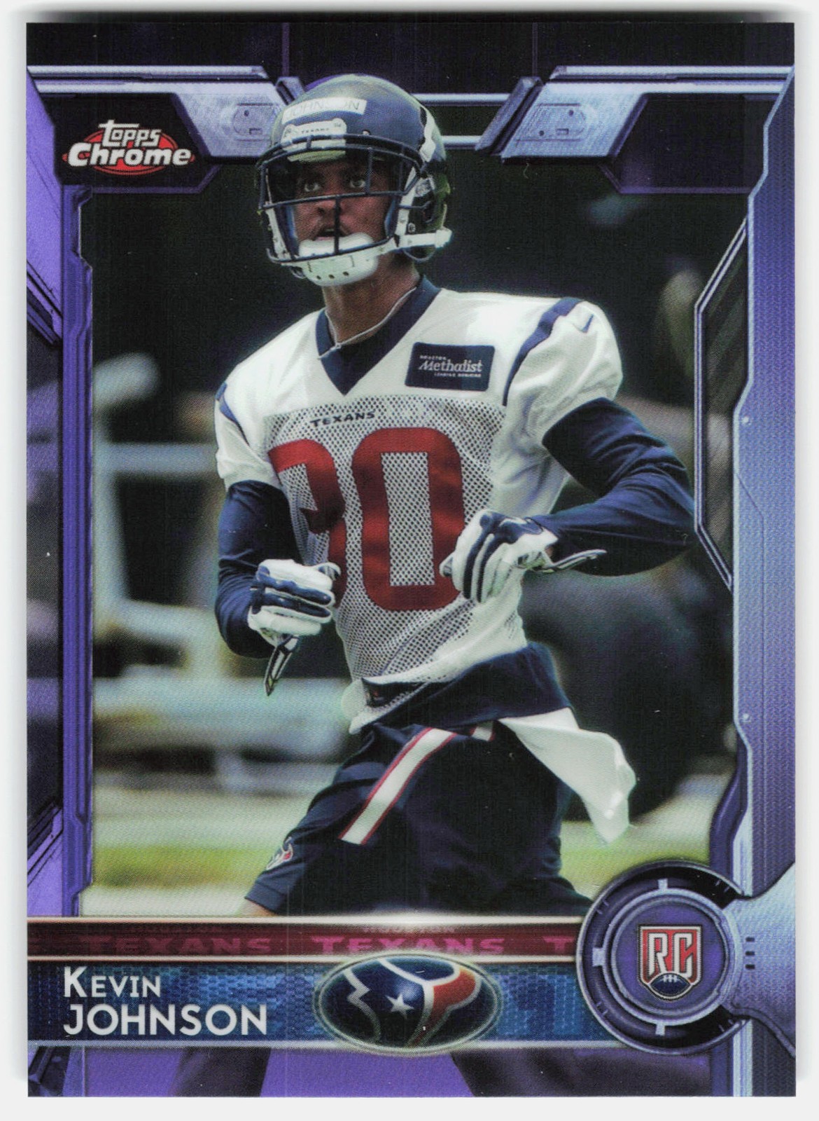 2015 Topps Chrome Purple Refractor KEVIN JOHNSON #180 Texans RC