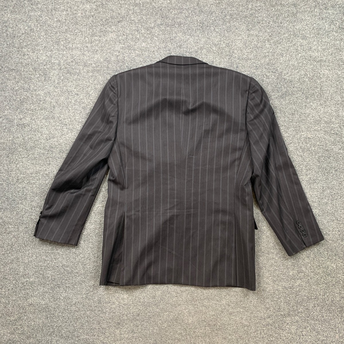 Ermenegildo Zegna Blazer Mens 42 Graphite Grey Pinstripe Single