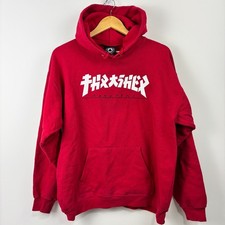 Thrasher Magazine Godzilla Mens Size M Jumper Hoodie Red Japan