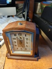 Vintage Bakerlite Jaz of Paris Art Deco 8 Day Alarm Stepped Clock  ca. 1930