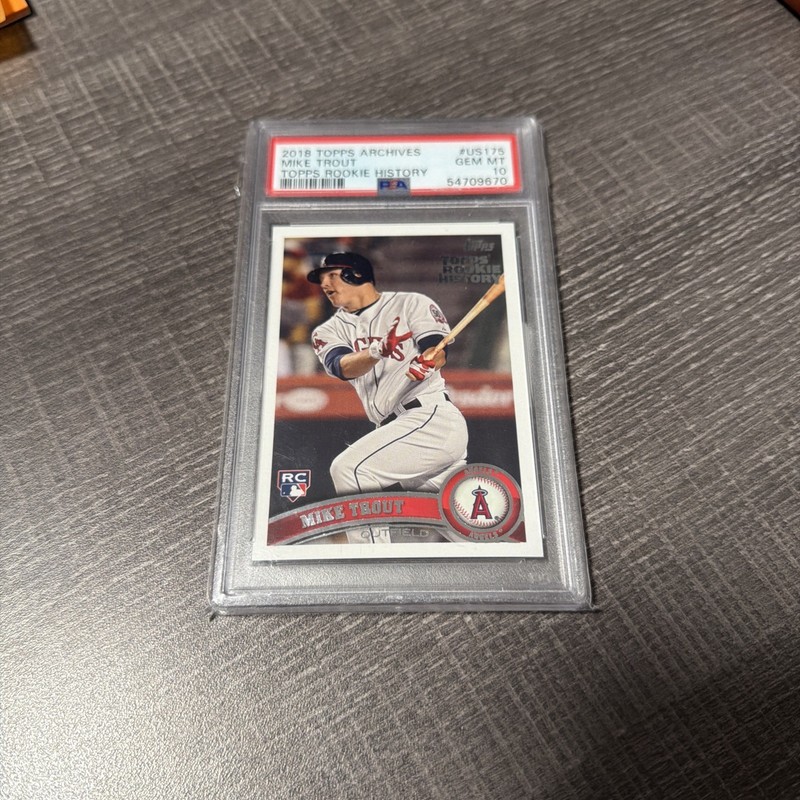 2018 Topps Archives Topps Rookie History #US175 Mike Trout RC PSA 10