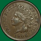 1906 Indian Head Cent Choice Extremely Fine XF+ Coin #42829