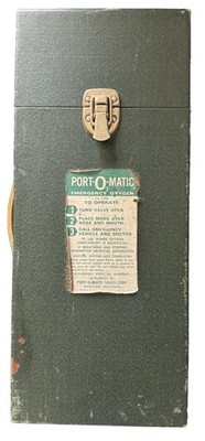 Vintage Port-O-Matic Emergency Oxygen Tank 112Liters - P/N 407A42 