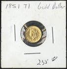 US Coin 1851 Type 1 Gold Dollar Liberty Head Small Gold Coin NO RESERVE!