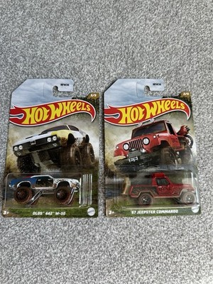 Hot Wheels Olds 442 W-30, '67 Jeepster Commando, Long Cards, Brandneu, Sealed.