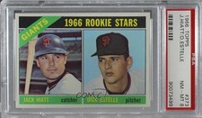 1966 Topps 1966 Rookie Stars Jack Hiatt Dick Estelle 373 PSA 8
