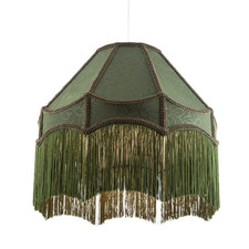 Classic Forest Green Floral Jacquard Victorian Empire Pendant Shade by Happy ...