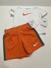NIKE AIR TODDLER T SHIRT AND SHORTS 2 PIECE SET SIZE 24 Month NWT 36