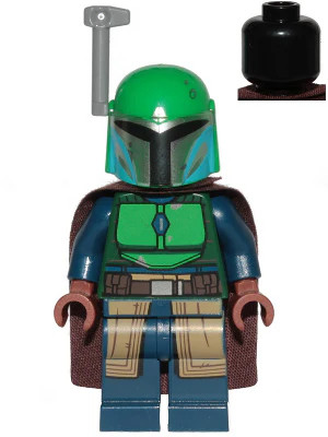 LEGO  Minifigure Star Wars sw1078 Mandalorian Tribe Warrior Female Dark Brown Ca