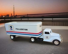 Ertl U.S. Mail Fullerton Replica 1937 Ford Tractor Trailer Coin Bank