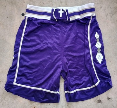 Vintage DeLong Basketball Shorts Purple Silky Mens 36 Long