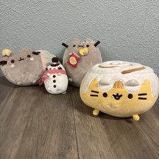 Pusheen Plush Lot of 4 Potato Chip Ombre Rainbow Cloud Gund Sitting