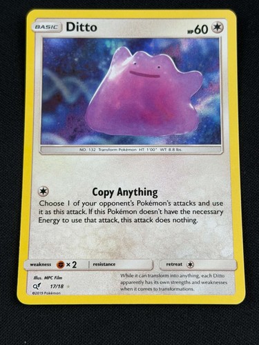 Pokémon TCG: Ditto 17/18 Detective Pikachu Holo NM