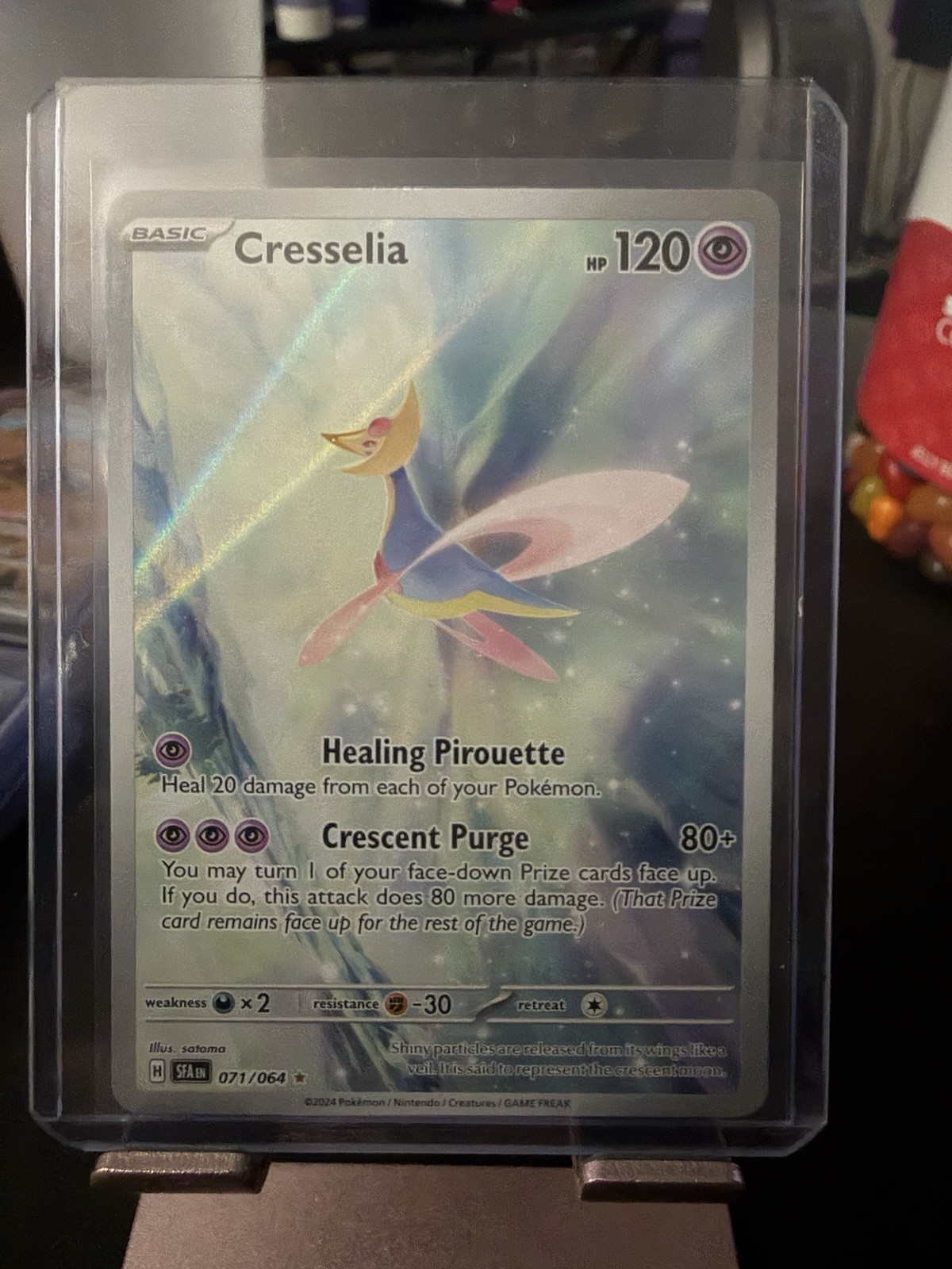 Pokemon TCG Cresselia 071/064 SV Shrouded Fable Illustration Rare Holo mint 