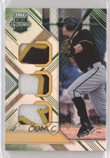 2018 Panini Elite Extra Edition Triple Materials Emerald 2/10 Kevin Newman hg6