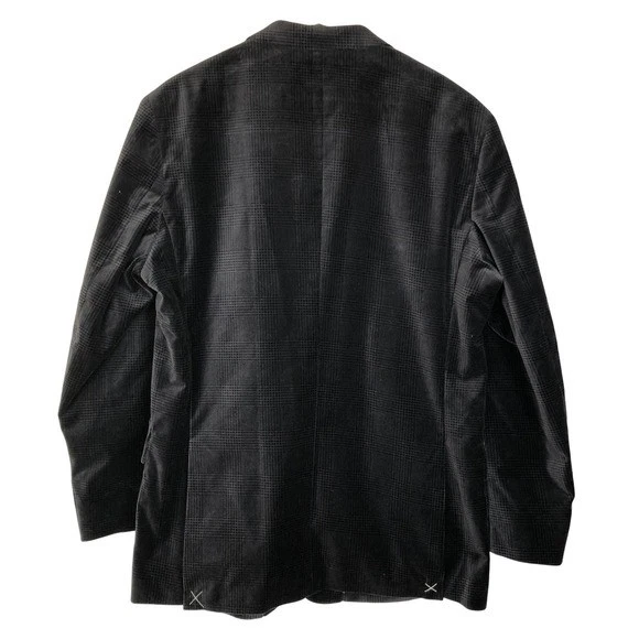 Chaqueta Blazer A Cuadros Terciopelo Perry Ellis Nueva Sin Etiquetas Talla 42R Gris Tonal Calce Clásico Nueva Foto 2 de 4