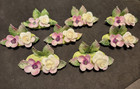 Crown Staffordshire Fine Bone China 8 Flower Place Card Holders England — photo 3