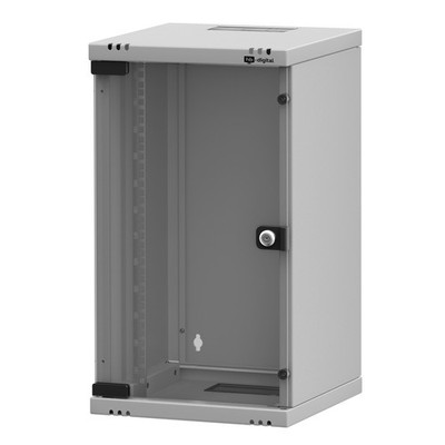 10'' Netzwerkschrank Serverschrank 10 Zoll 12HE Wandgehäuse Rack Server hellgrau 