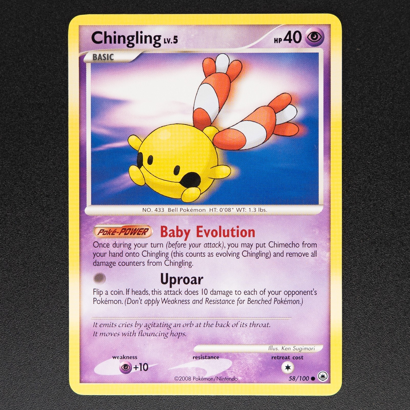 Chingling 58/100 Pokemon Majestic Dawn 2008 Regular NM