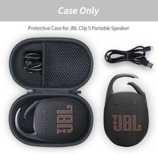 "JBL Clip 5 Portable Bluetooth Speaker Case, Waterproof, Black  For Home  Outd