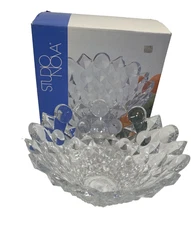 Studio Nova Counterpoint Large 11.5 inch Geometric Crystal Centerpiece Bowl  NIB